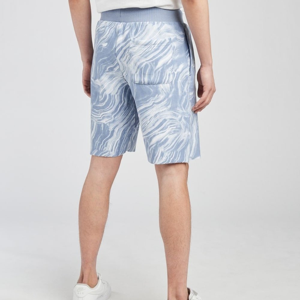 Champion Reverse Weave Marble Print Cut Off Sweat Shorts - Picture 2 of 3